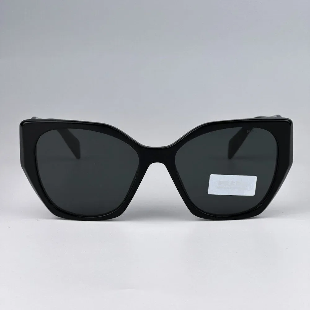 NEW Prada PR19ZS 1AB5S0 Black Dark Grey Women Cat Eye Sunglasses PR 19ZS